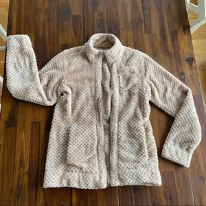 Fuzzy Calvin Klein Zipped Sweater/Light Jacket